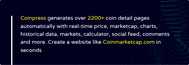 Coinpress - Cryptocurrency Pages for WordPress - 4